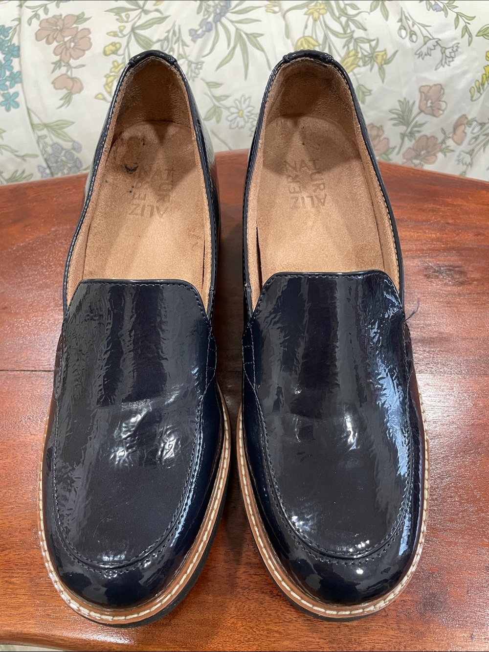 Naturalizer Black Patent Leather Slip-On Loafers